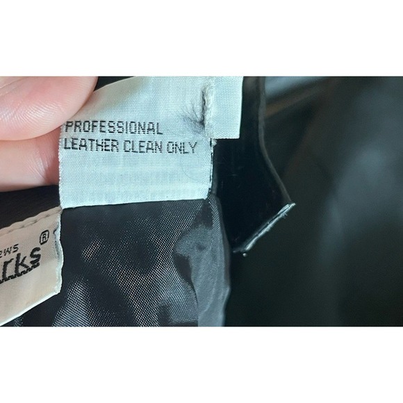 Vintage Newport News Genuine Black Leather Dress Sz 12 Biker Grunge Goth - Picture 8 of 14